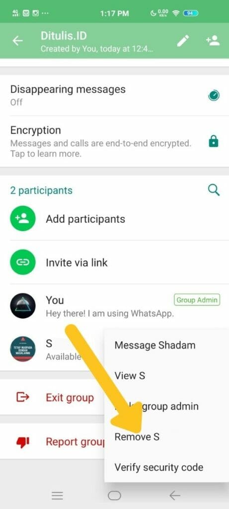 cara hapus grup sebagai admin 2