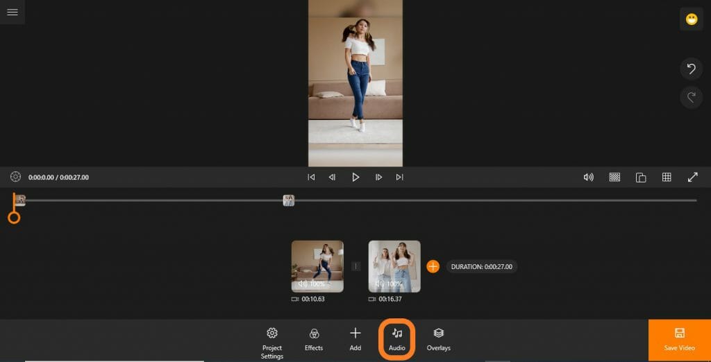 add audio animotica