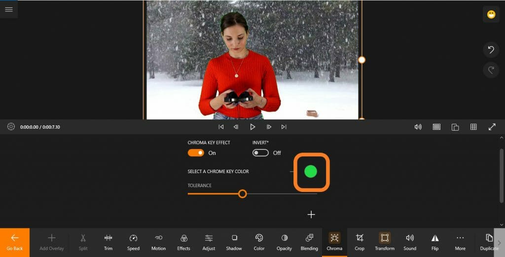 toggle chroma key animotica
