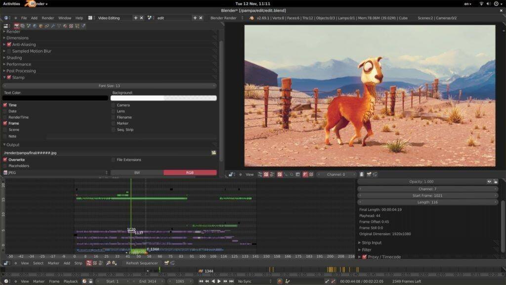 blender video editing software