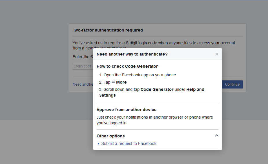 bypassing facebook