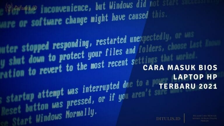 cara masuk bios laptop hp terbaru 2021