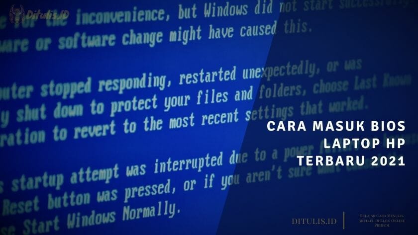 cara masuk bios laptop hp terbaru 2021