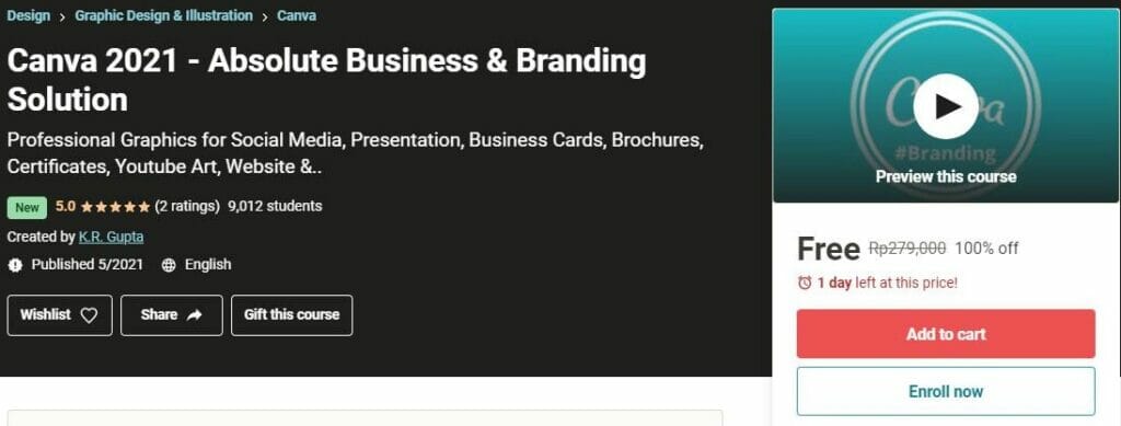 kursus canva 2021 solusi bisnis dan branding total