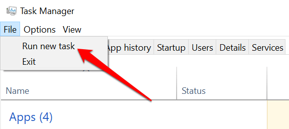 04 run new task windows task manager