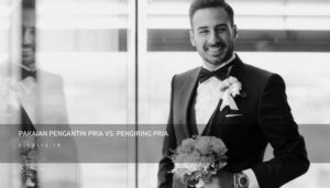 pakaian pengantin pria vs. pengiring pria