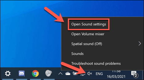 2 open sound settings