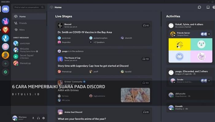 6 cara memperbaiki suara pada discord