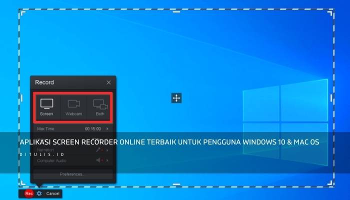 aplikasi screen recorder online terbaik untuk pengguna windows 10 mac os