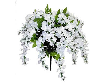 bunga wisteria putih sintetis