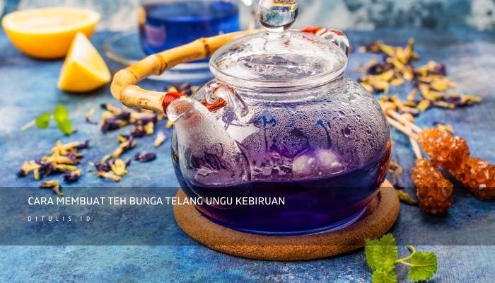 cara membuat teh bunga telang ungu kebiruan