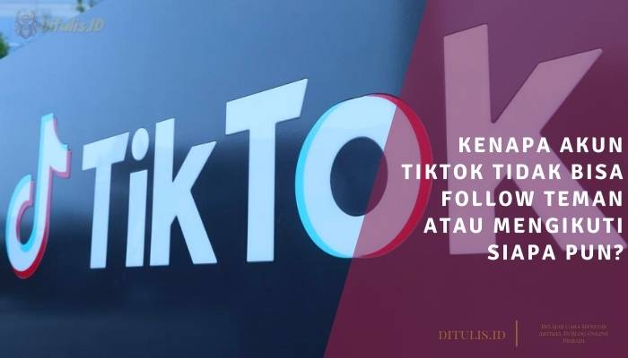 kenapa akun tiktok tidak bisa follow teman atau mengikuti siapa pun