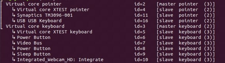 fix touchpad not working linux xinput
