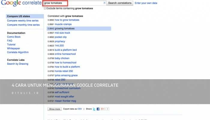 4 Cara Untuk Menggunakan Google Correlate
