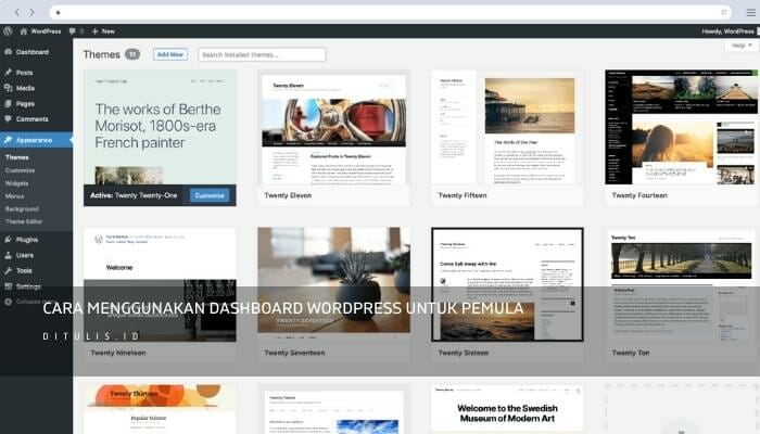 Cara Menggunakan Dashboard WordPress Untuk Pemula