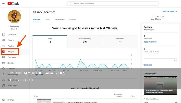 Memulai YouTube Analytics