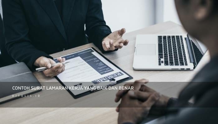 Contoh Surat Lamaran Kerja Yang Baik Dan Benar
