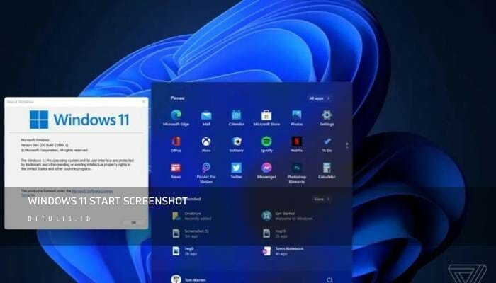 windows 11 start screenshot