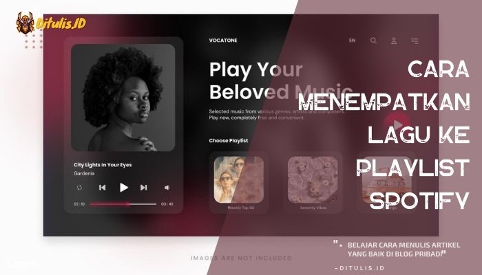 cara menempatkan lagu ke playlist spotify