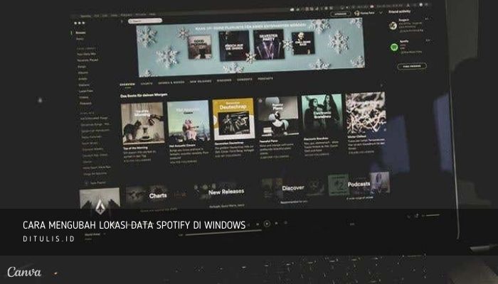 cara mengubah lokasi data spotify di windows