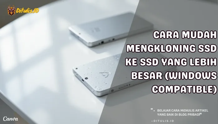 cara mudah mengkloning ssd ke ssd yang lebih besar (windows compatible)