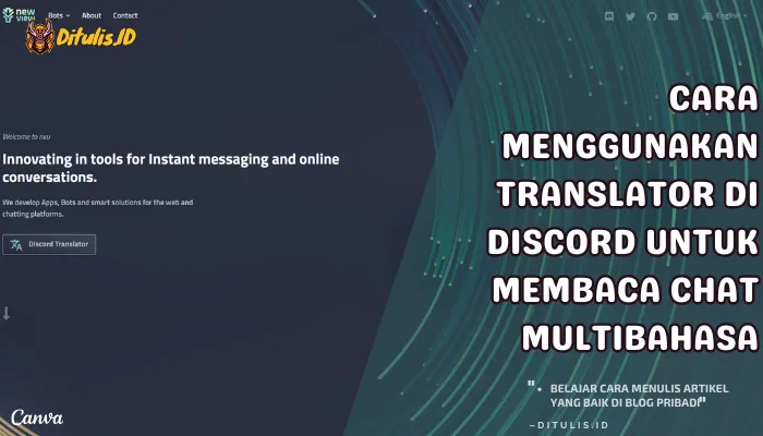 cara menggunakan translator di discord untuk membaca chat multibahasa