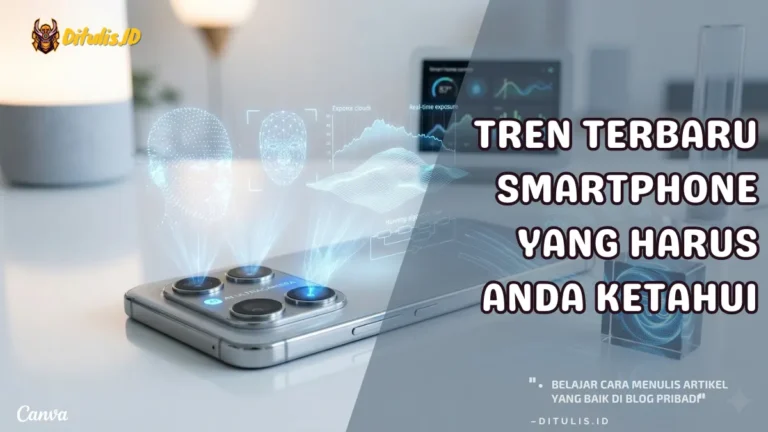 Ilustrasi tren terbaru smartphone 2026 dengan teknologi AI, kamera canggih, dan inovasi fitur pintar yang mendukung ekosistem digital modern